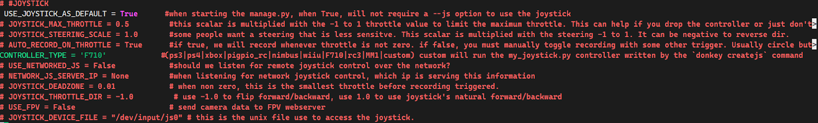 Joystick Config